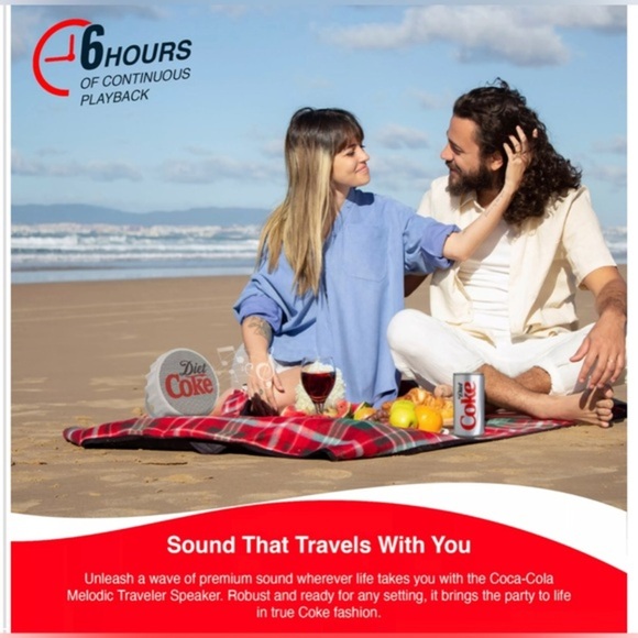 Diet Coke Bottle Cap Shape Wall‎ Mountable speaker with FM Radio & Led Light new - Picture 5 of 9